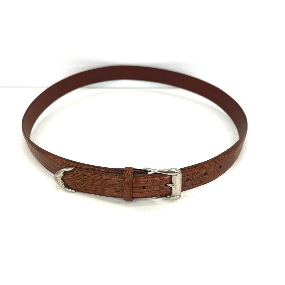 De Vecchi by hamilton hodge XL Genuine Lizard Women’s Belt square buckle